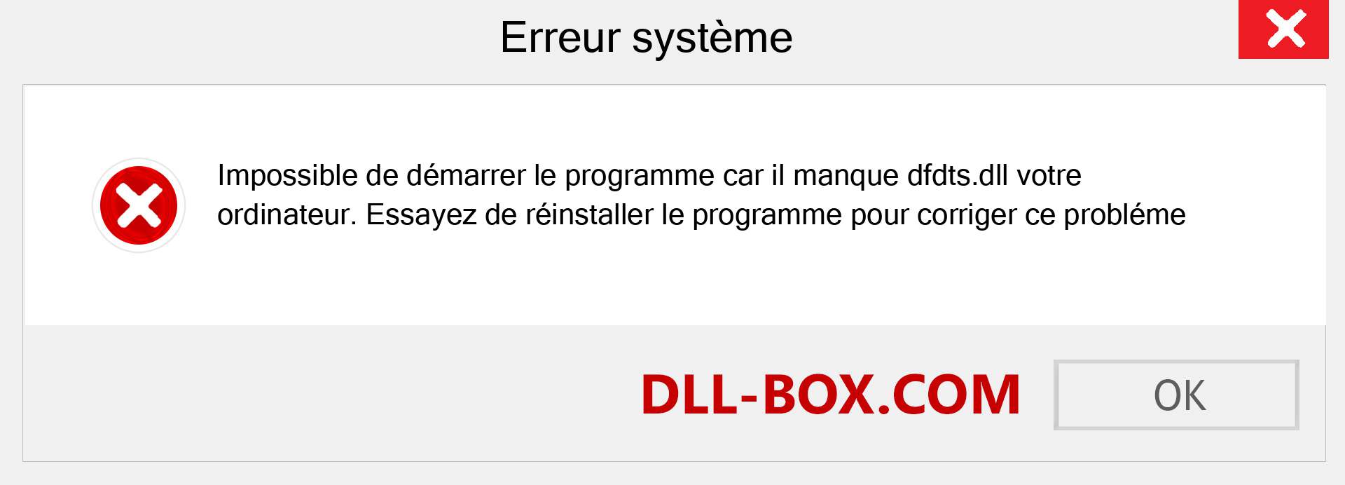 Le fichier dfdts.dll est manquant ?. Télécharger pour Windows 7, 8, 10 - Correction de l'erreur manquante dfdts dll sur Windows, photos, images